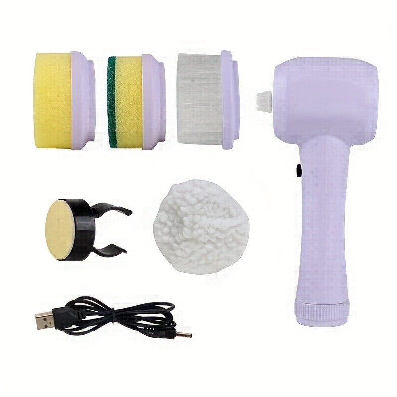 Effortless Cleaning Power: Purple Portable Electric Brush