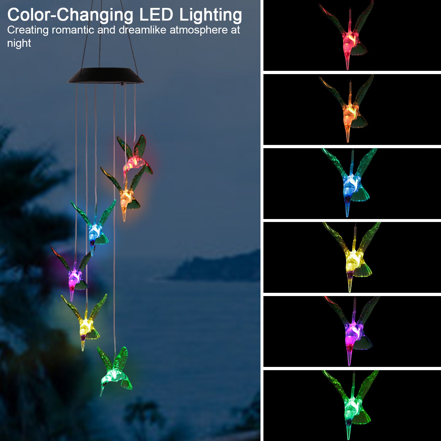 Enchanting Solar Hummingbird Chime: Mesmerizing Backyard Ambiance