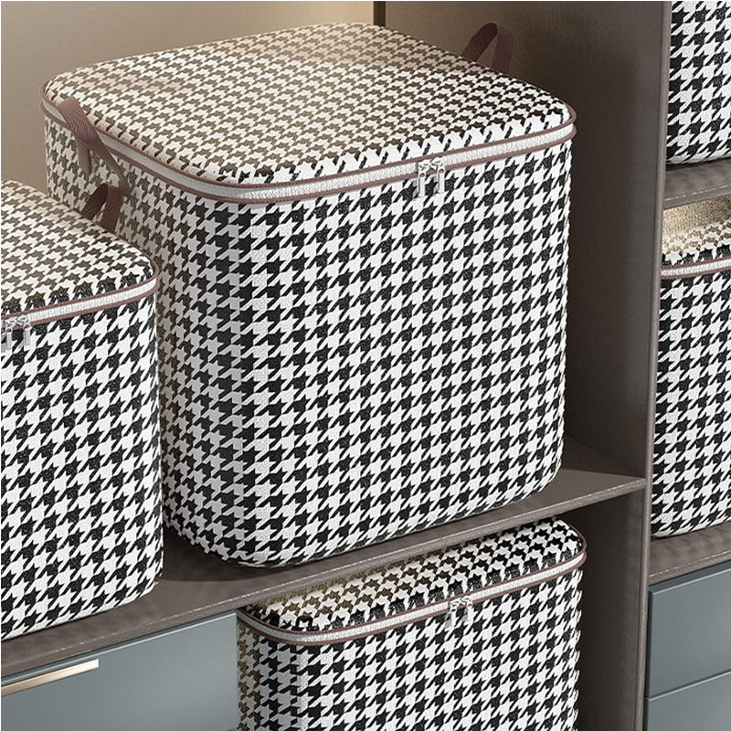 3-Pack Stylish Foldable Travel Organizer Bags, Houndstooth